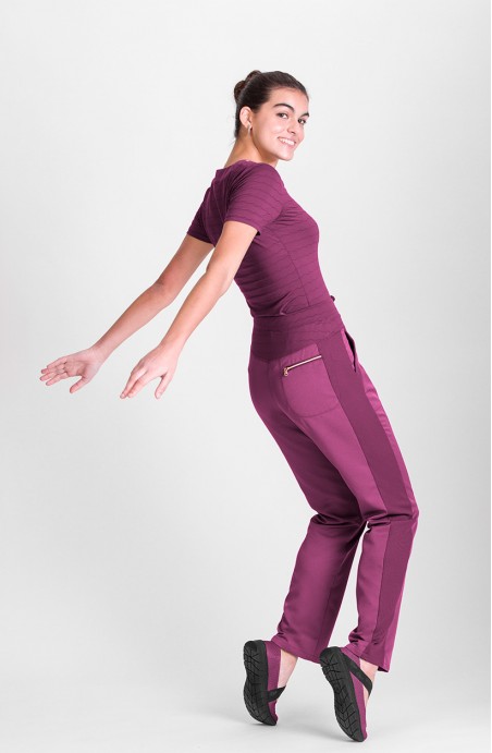 Pantalon professionnel femme fuchsia