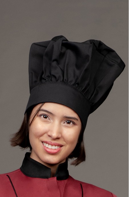 Toque de cuisinier noire