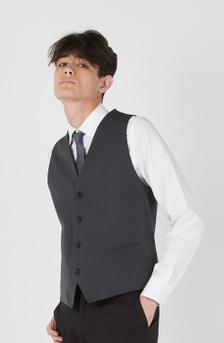 Gilet de réceptionniste d'hôtel gris